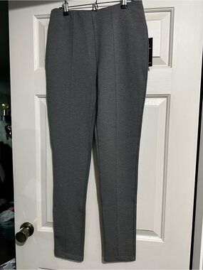 Women's Tailored Ponte Knit Ankle Pants - Gray